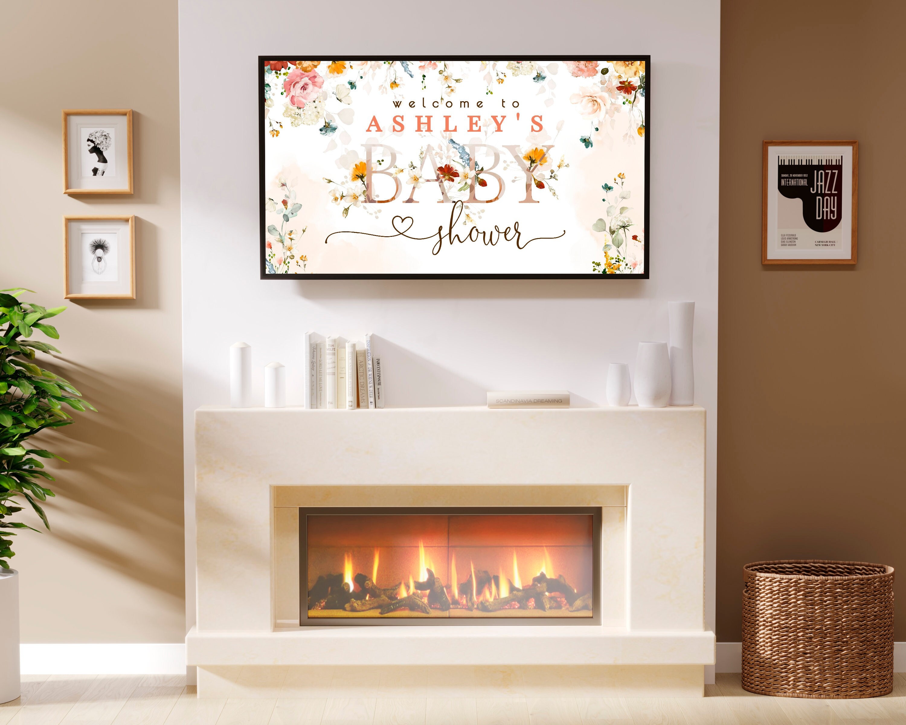 Baby Shower TV Art Welcome Sign Template DOWNLOAD DIGITAL - Etsy