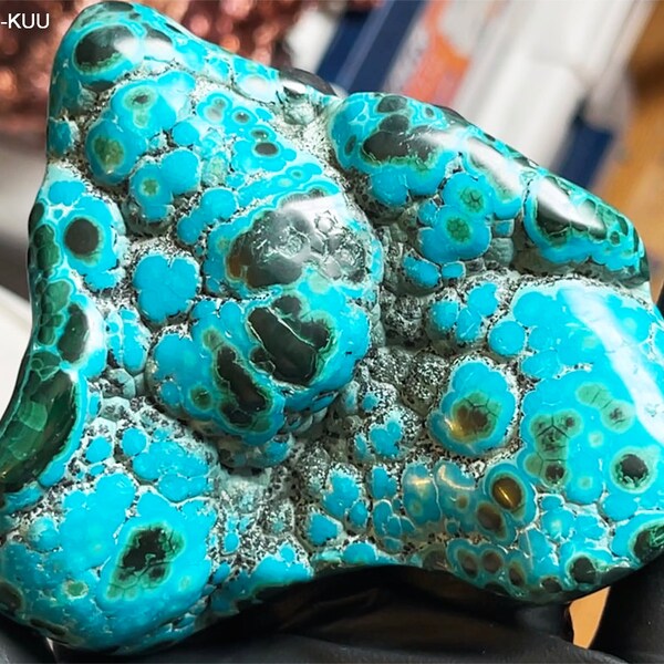 Chrysocolla Malachite Alien Skin - Nice 220g Congo A+++ Specimen - See The Video!