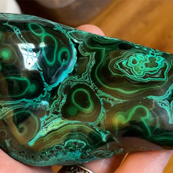 Chrysocolla Malachite Alien Skin - BIG 4.75" Congo A+++ Specimen - See The Video!