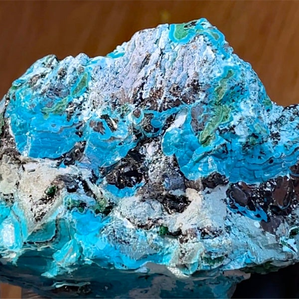 Chrysocolla Malachite BIG 450g! Congo A+++ Top Shelf Specimen - See The Video!