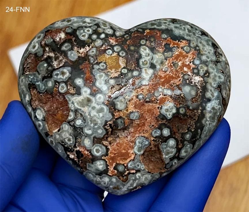 Ocean Jasper Heart Stone - Large 3