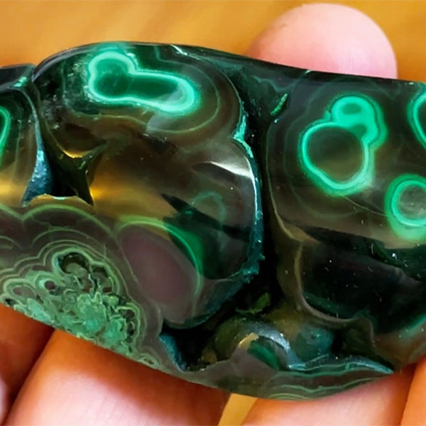 Malachite Alien Skin - 138g. Congo A+++ Specimen - See The Video!