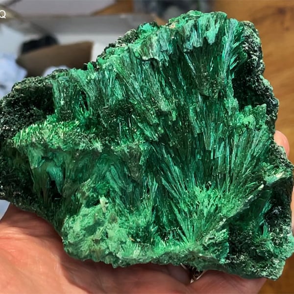 Fibrous Malachite Museum Grade A++ Hand Picked Congo BIG 1.1 lbs. See Video!