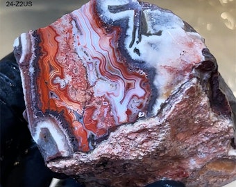 Laguna Lace Agate Raw Unfinished 279g. Insane Colors - NOT Polished - See Video!