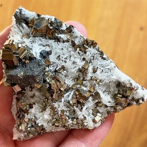 Pyrite Quartz Crystals | Top Shelf Large 158g Museum Grade Specimen | Healing | Must See Video!!!
