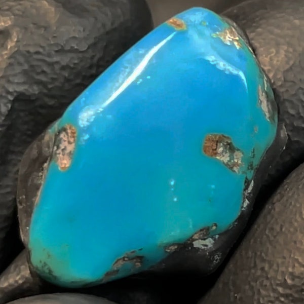 Turquoise Bisbee Cab Cabochon - 15ct. Gemologist Certified - Direct From The Mine