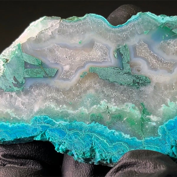 Chrysocolla Silica Mind Blowing Rough Slab - 2.7" Ray - Mine, AZ