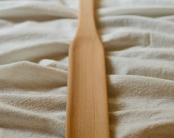 Kulshan - Hardwood Shoehorn Hand Carved - European Beech Black Walnut - Minimalist MCM Nordic Design Gift Handmade - XL Extra Long