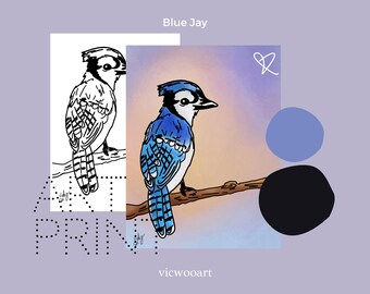 Digital Print - Blue Jay