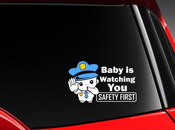 Cute cartoon baby Vinyl Car Decal Sticker 6.5/" h Baby on Board