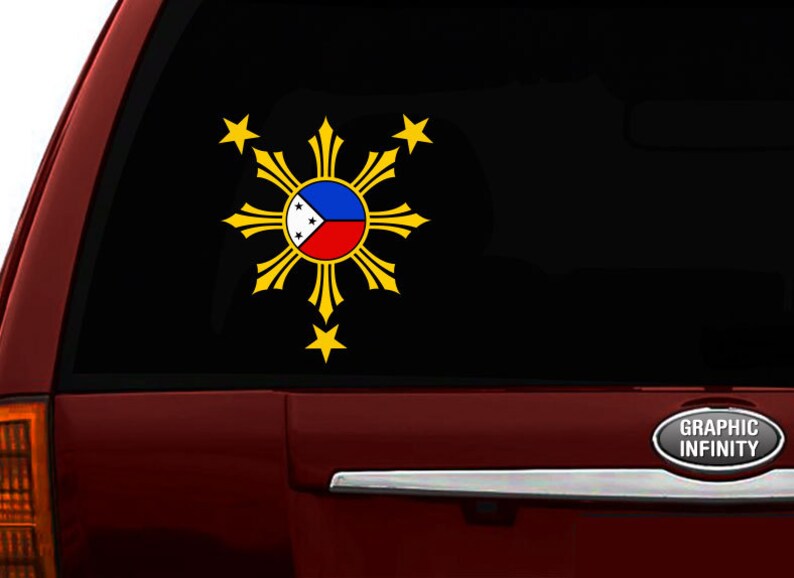 Filipino Vinyl Car Decal Sticker 5 H Philippine Flag Etsy