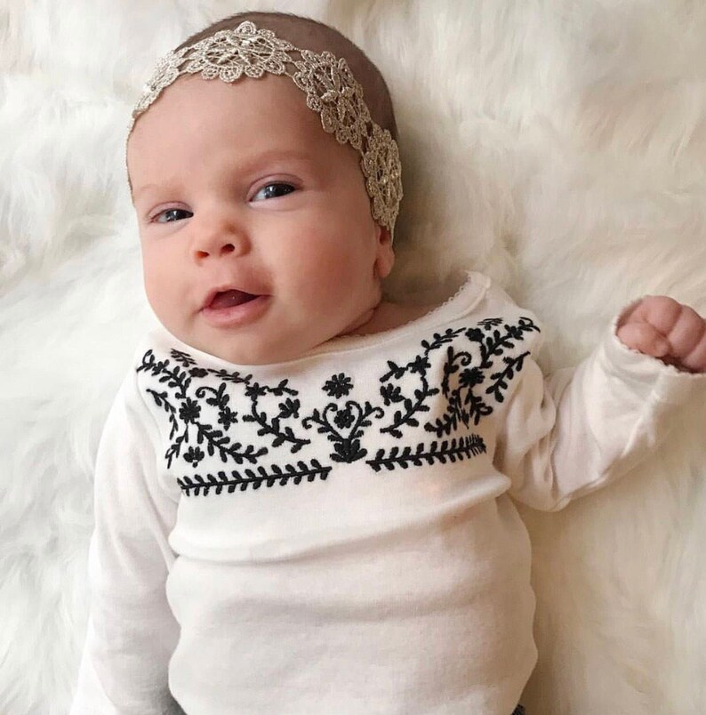 Bohemian Headband Boho Headband Newborn Headband Baby Etsy