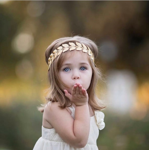 gold newborn headband