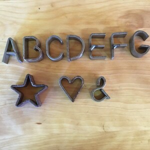 Miniature Branding Iron 2 letters with special character image 3