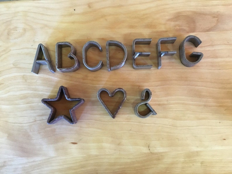 Miniature Branding Iron 2 letters with special character image 3