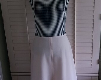 vintage dress, 1970's dress, vintage stripped dress, green stripped dress, 70's dress, A13