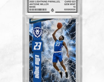Custom BASKETBALL CARD Lightning Parallel Slab or Digital Design