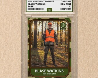 Custom Hunt Camo Collectors Card HUNTING TROPHIES Slab or Digital Design