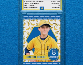 Custom Baseball Card BANANAS Slab or Digital Design
