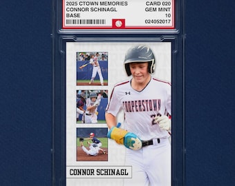 Custom Baseball Player COOPERSTOWN MEMORIES Card Slab or Digital Design