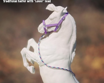 Model Horse Halter & Lead Set - Adjustable; Made To Order; 83+ Color Options; Realistic; Breyer; Peter Stone; 1:9 Scale