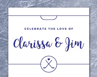 Custom HOCKEY Wedding Invitation Suite