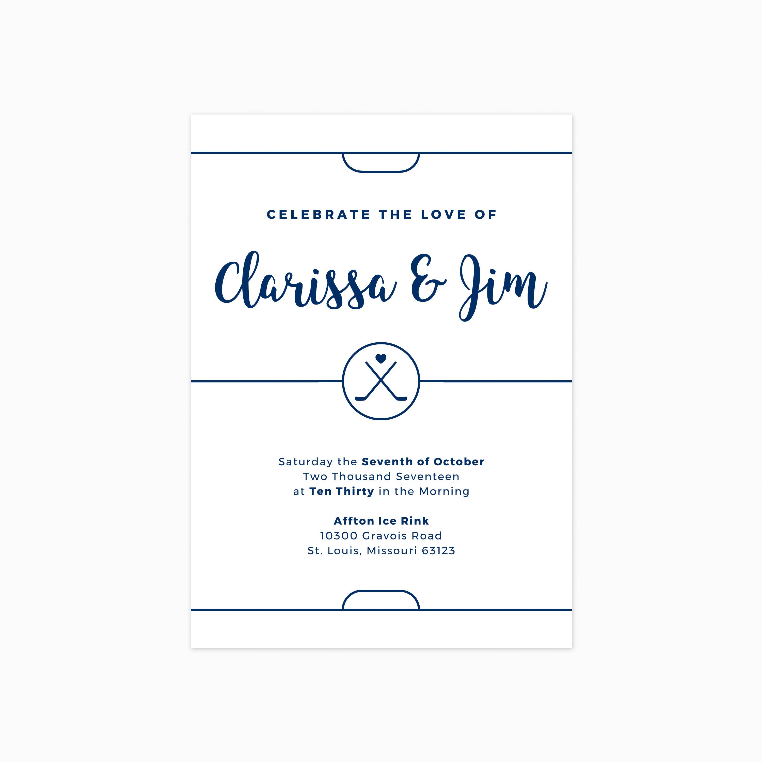 Wedding Invitation Suite Hockey Theme Etsy UK