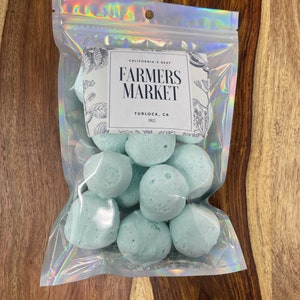 Farmers Market Freeze Dried Cotton Candy Taffy - Blue , Freeze-Dried Freshness, Fluffy - Whipped Cotton Candy Taffy 2 oz