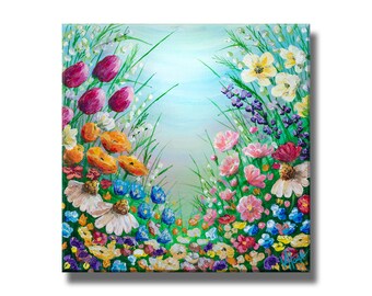Wildflowers Series “Midday Bliss” by Veronica Hage - Print of my original acrylic impressionist flower painting - Floral art decor print