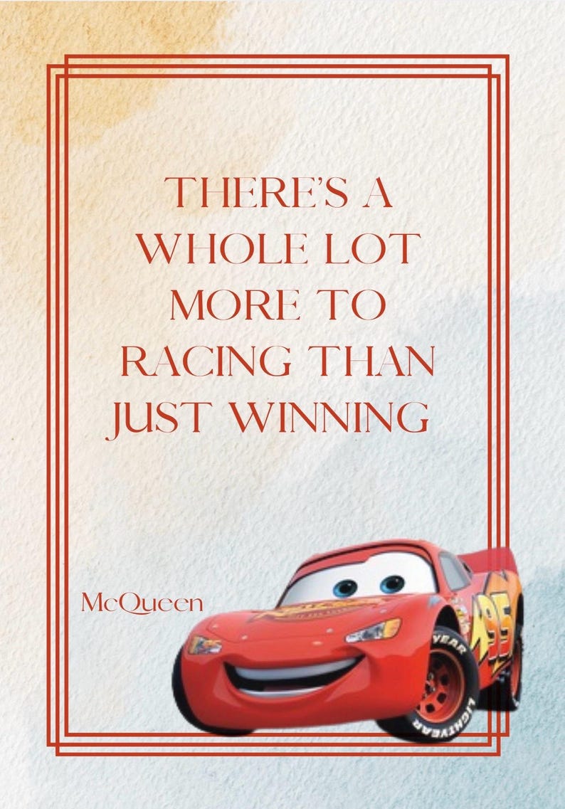 Cars Movie Quote Prints Lightning Mcqueen Mater Friends digital Cars Movie Quote Prints Lightning Mcqueen Mater Friends digital