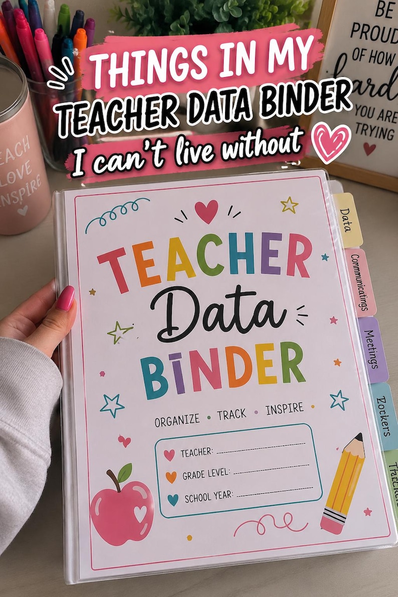 Teacher Data Binder Printable | Classroom Organization, Assessment ...