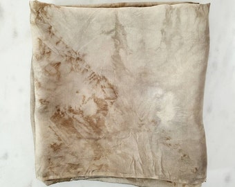 Natural ecoprint silk scarf. Hand-dyed using local Australian foliage. Size 70x70 cm.