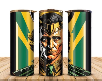 Loki Inspired Tumbler | God of Mischief Drinkware | Insulated tumbler