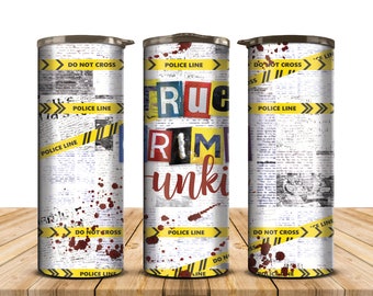True Crime Junkie | Stainless Steel Tumbler | 20 0z | Tumbler with Lid & Straw