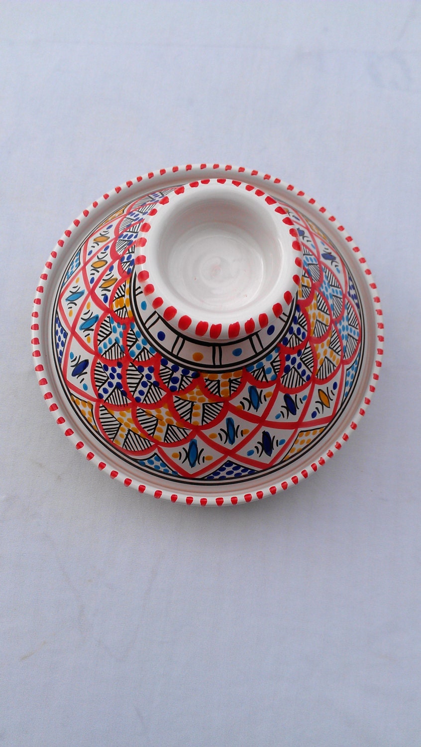 Plat de Plaque Céramique Siège Mains Colorées à La Main Argile Naturelle Ceramique Handicraved Bleu 