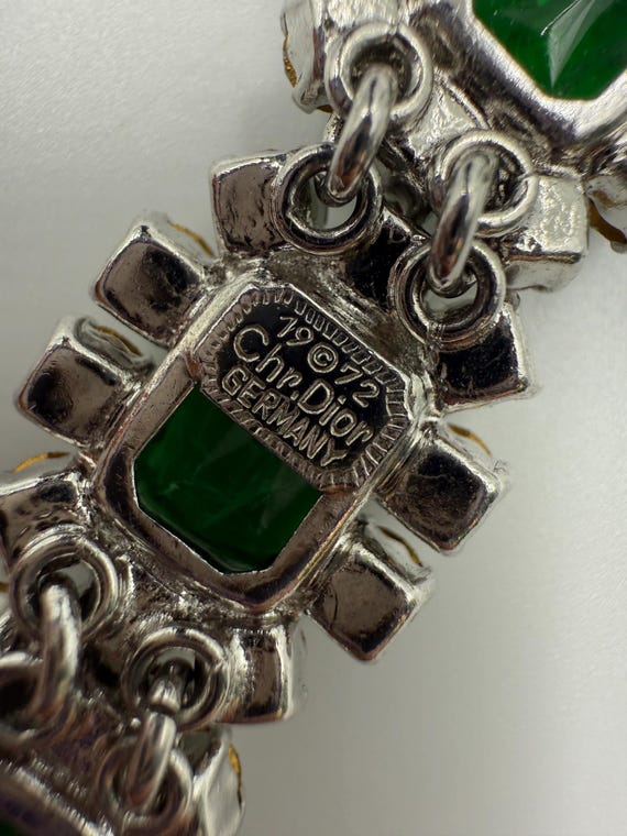 Rare 1972 Christian Dior Emerald & Glass Stone Bracelet - Etsy