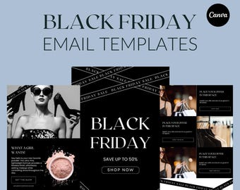 Black Friday Canva Email Template | Easy to use template for sales | Template for Black Friday Sale Email
