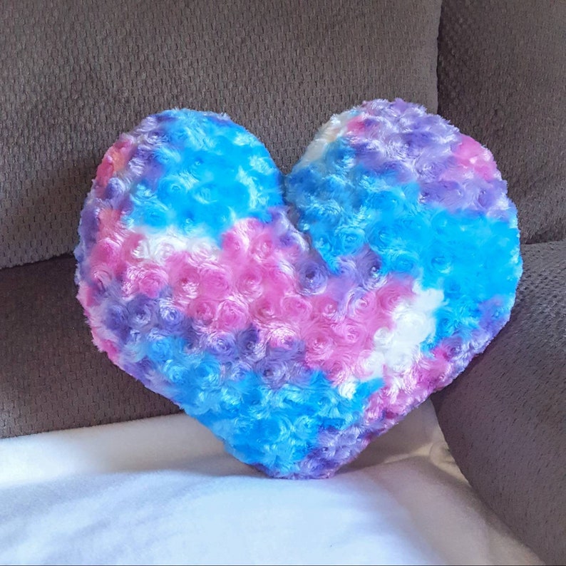 Heart Pillow Rose Heart plush Valentine home decor Etsy