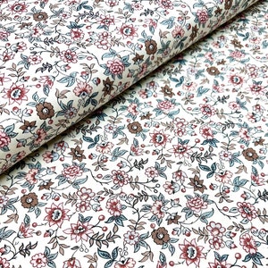 Jane Austen Elinor Floral Fabric: Pink Flowers, Riley Blake Quilting Cotton