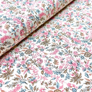 Jane Austen Harriet Pink Floral Quilting Cotton Fabric by Riley Blake