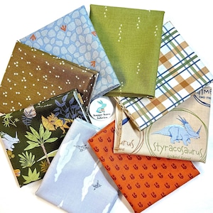 Cretaceous Dinosaur Fat Quarter Fabric Bundle