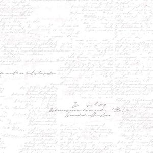 Texte manuscrit en tissu blanc - Entre les pages par Fran Gulick pour Riley Blake Designs - 100 % coton pour matelassage - Coupe à dimension