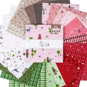 To Grandmother&#39;s House - 10 &quot; Stacker / Layer Cake - Little Red Riding Hood Fabric - By Riley Blake - Jennifer Long - 100% Quilting Cotton