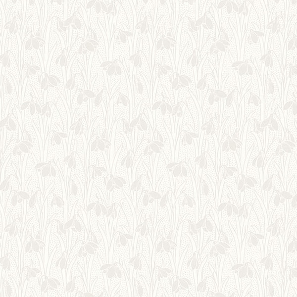 Liberty Fabrics Lasenby Silhouette Snowdrop Belle White on White for Riley Blake - Low Volume Fabric - Cut to Size