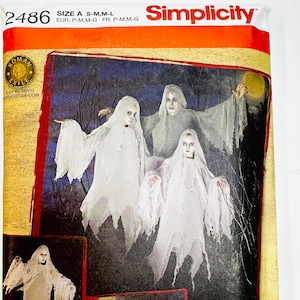 Simplicity Pattern 2486 Ghost - Ghoul- Dementor Costume Size Adult S-L