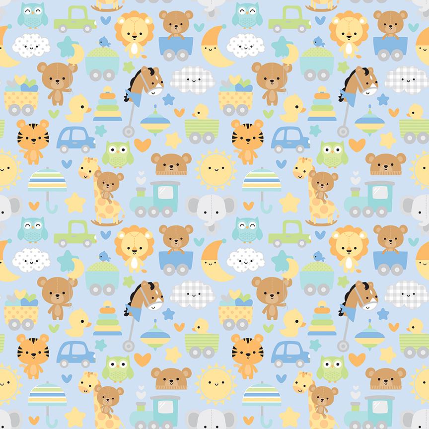 Baby Boy Quilt Fabric Bundle: Special Delivery Riley Blake 10" Stacker ...