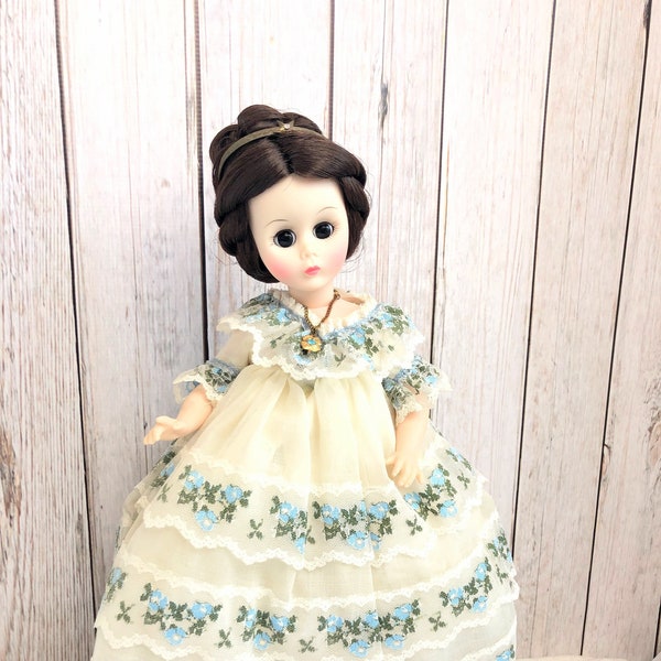 Vintage Madame Alexander First Lady Julia Tyler 1510 First Ladies of the United States Doll Collection Series II 13" Original Box with stand