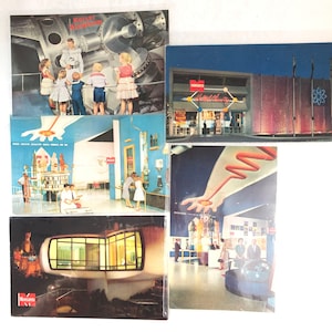 Vintage 1950s Disneyland Tomorrowland Hall of Chemistry Monsanto Kaiser Aluminum Telescope Postcard Unused Post Card Disney Ephemera