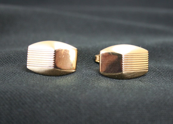 Vintage Foster Goldtone Cuff Links, Vintage Cuff … - image 2