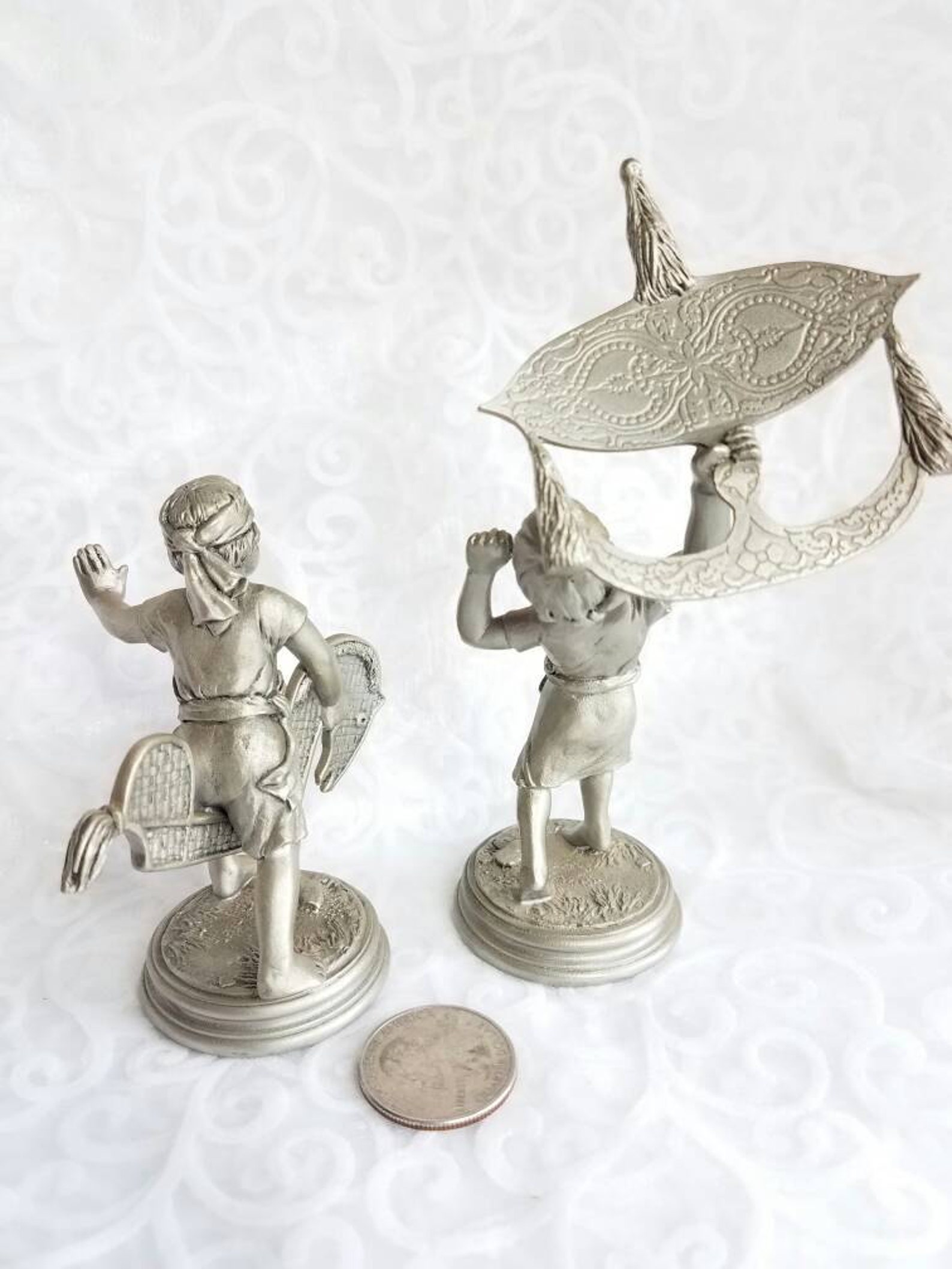 Vintage Pewter Boy Playing with Kite Tumasek pewter boy Etsy